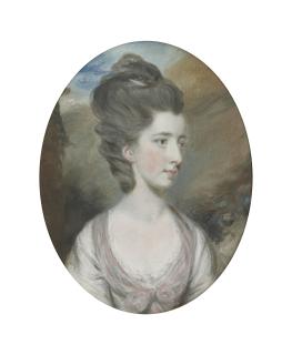 Daniel Gardner, A.R.A. - Portrait of Miss Annabella Powlett Smith, bust-length