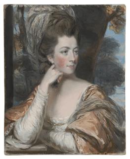 Daniel Gardner, A.R.A. - Portrait of Sarah Fane, Countess of Westmorland (née Sarah Anne Child, 1763-1793), half-length, leaning on a ledge