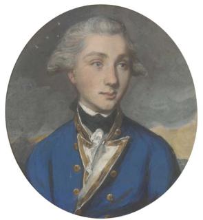 Daniel Gardner - Portrait of Admiral Sir William Sidney Smith, K.C.B., half-length, in naval uniform (illustrated); and Portrait of Vice-Admiral Thomas Pringle, half-length, in blue coat, brown waistcoat and black cravat