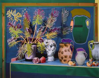 Daniel Gordon - \'Philodendron And Bust With Vessels And Fruits\'