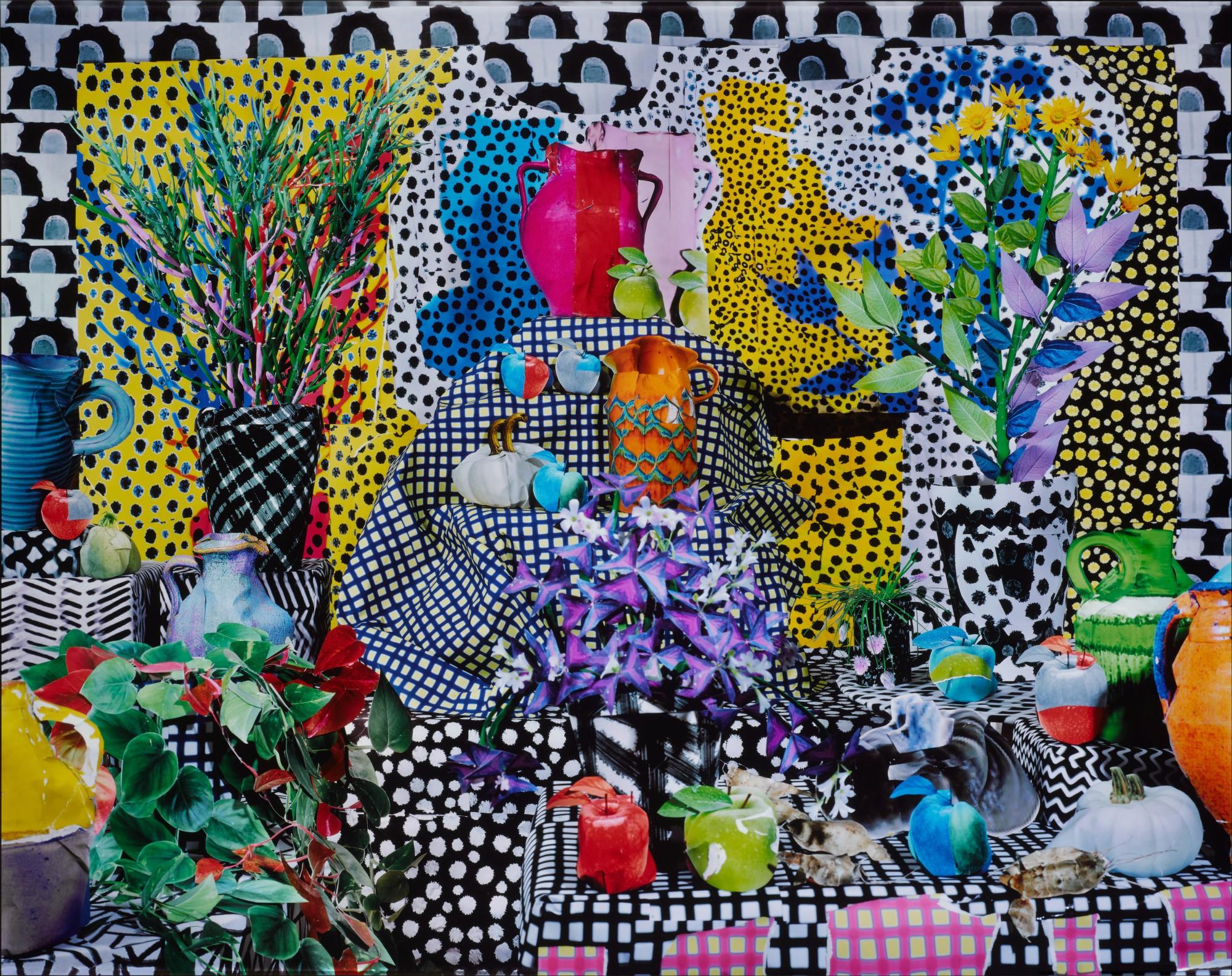 Daniel Gordon - Still Life with House Plants and Pink Vase