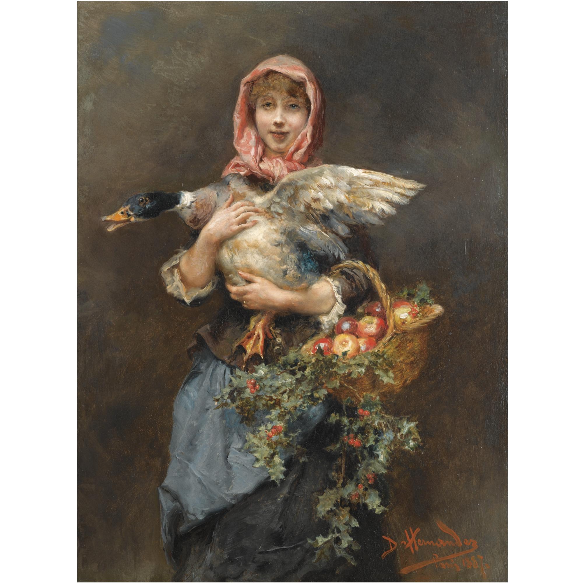 Daniel Hernández - Peruvian muchacha Con Pato (The Duck Girl)