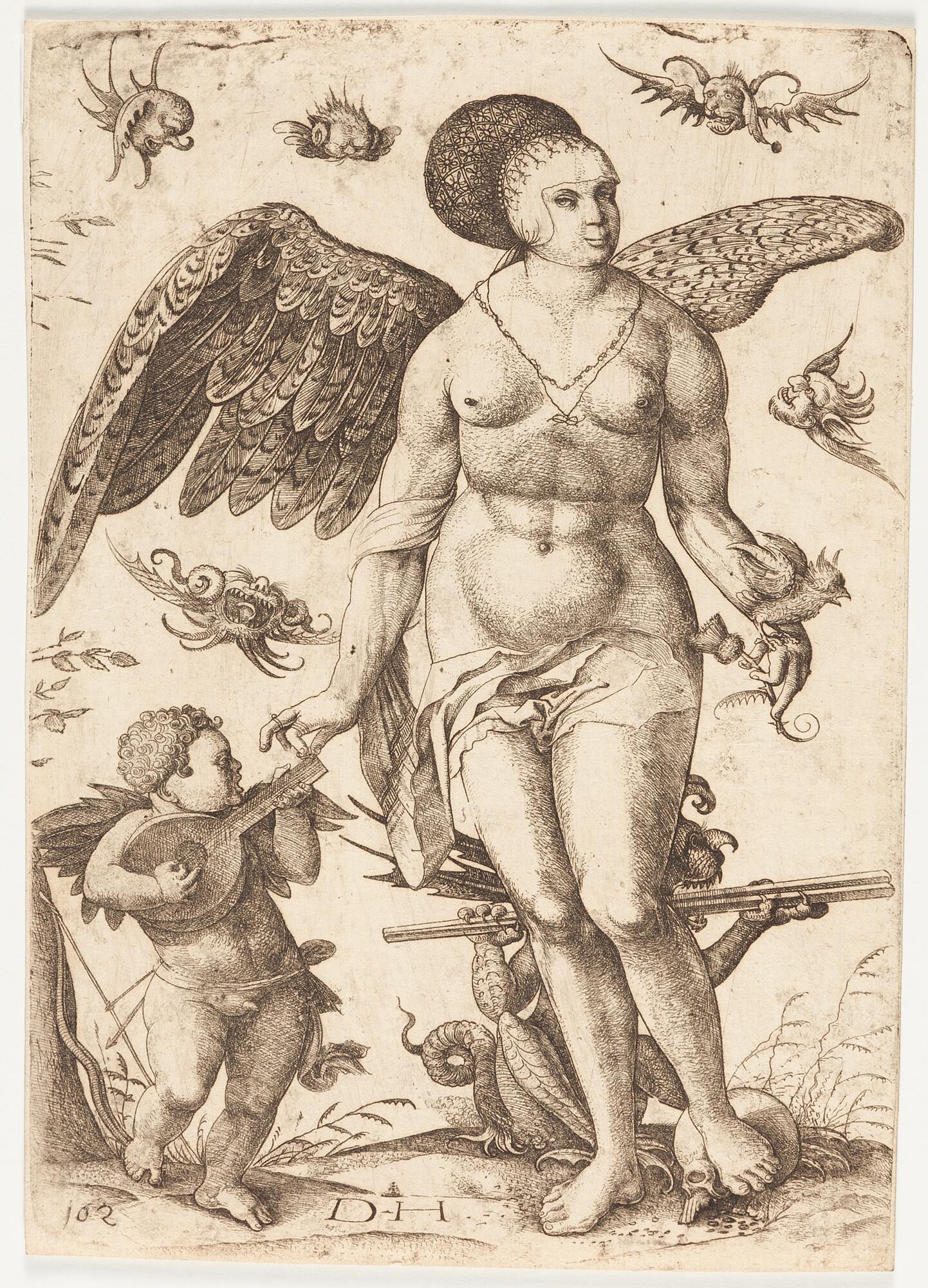 Daniel Hopfer - „Frau Venus“ mit Amor und Teufel