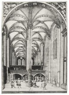 Daniel Hopfer - Interior View of Saint Catherine\'s Church in Augsburg, with the Parable of the Widow\'s Mite