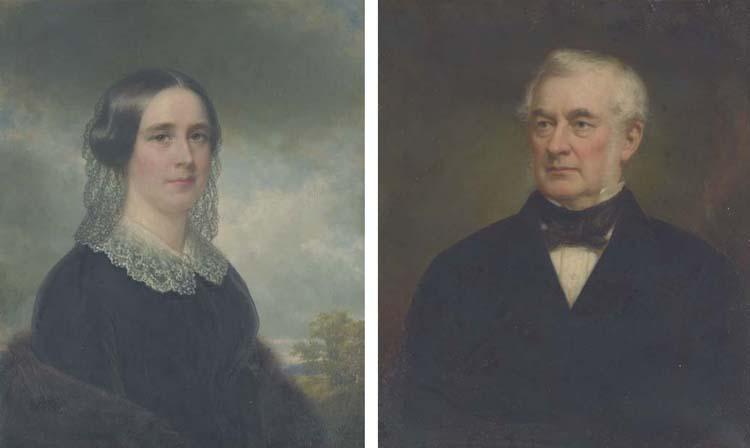 Daniel Huntington - A Pair of Portraits: Mr. and Mrs. David Thompson