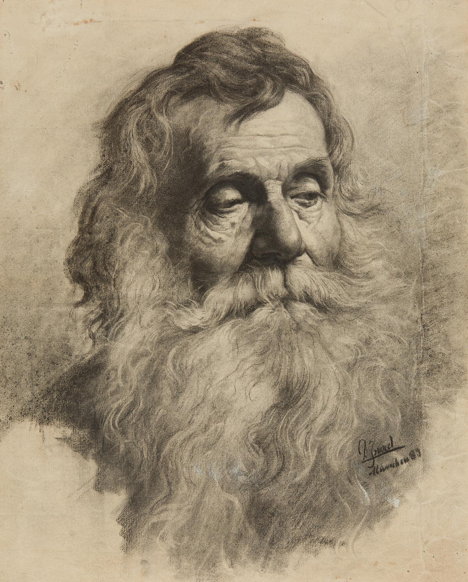 Daniel Israel - Porträt eines bärtigen Mannes.