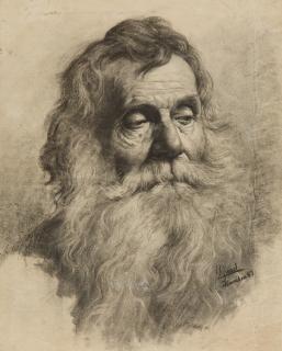 Daniel Israel - Porträt eines bärtigen Mannes.