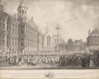 Daniël Johannes Torman Kerkhoff - Popular celebrations in Dam Square, Amsterdam, on 19 January 1795, marking the erection of the Liberty Tree and the success of the Batavian Revolution