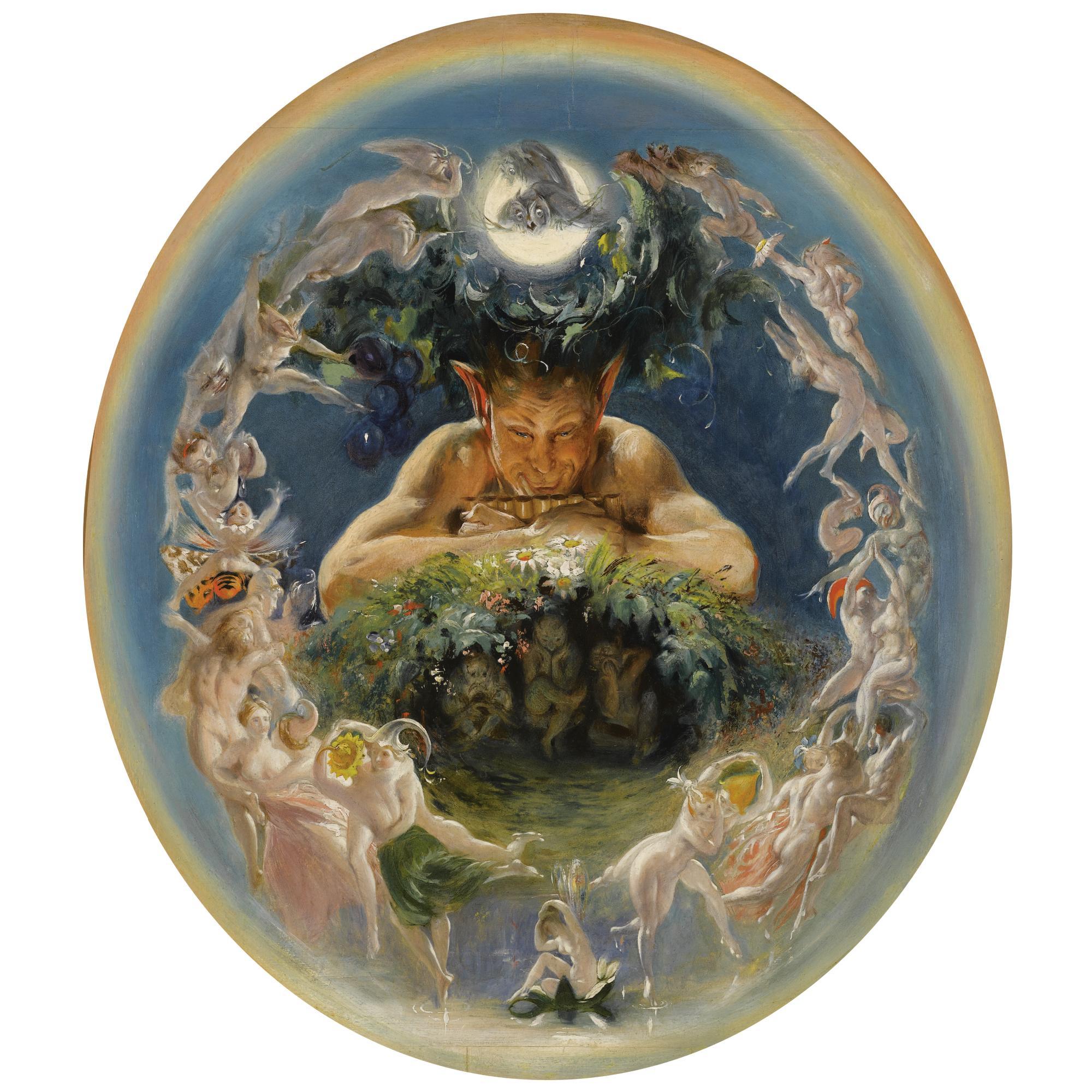 Daniel Maclise, R.A. - Pan And The Dancing Fairies (The Faun And The Fairies)