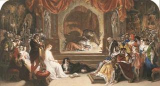 Daniel Maclise, R.A. - The Play Scene in \'Hamlet\'