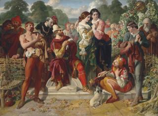 Daniel Maclise, R.A. - The Wrestling Scene in \'As You Like It\'