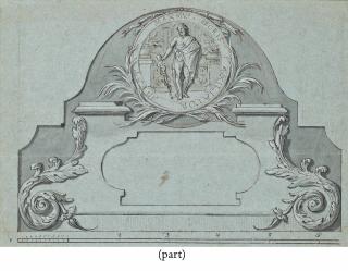 Daniel Marot - Design for an ornamental plaque depicting Aesculapius