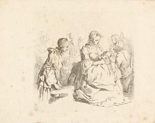 Daniel Nicolas Chodowiecki - 2 Bll.: Die Kinderstube des Künstlers – Russen und Türken.