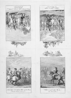 Daniel Nicolas Chodowiecki - 2 Bll. mit der kompletten Folge : 8 Blätter zu Stein’s