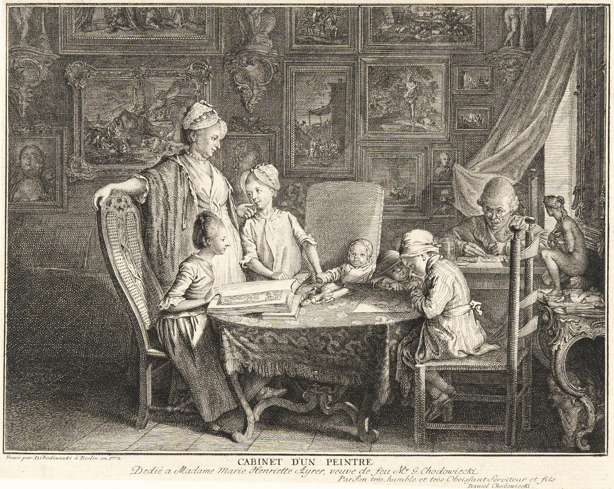 Daniel Nicolas Chodowiecki - Cabinet d’un Peintre (Das Familienbild des Künstlers)