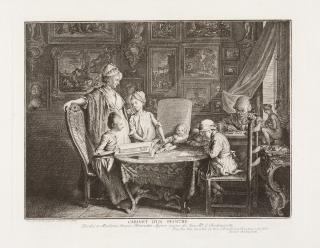 Daniel Nicolas Chodowiecki - Cabinet d’un peintre. Das Familienblatt des Künstlers.