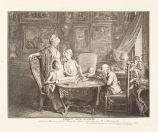 Daniel Nicolas Chodowiecki - Cabinet d’un peintre. Das Familienblatt des Künstlers.