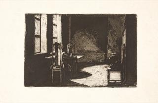 Daniel Nicolas Chodowiecki - Der Künstler in dem Zimmer seiner Mutter zu Danzig.