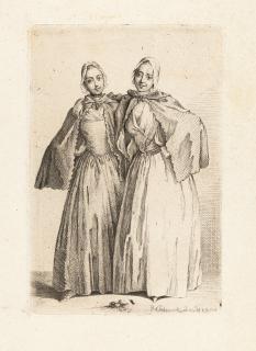 Daniel Nicolas Chodowiecki - Die beiden stehenden Damen – (Demoiselles Quantin)