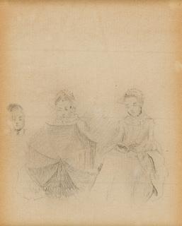 Daniel Nicolas Chodowiecki - Drei Damen mit Schirm (die Demoiselles Quantin).