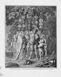 Daniel Nicolas Chodowiecki - Kleins‘ Leben großer Deutscher: aus Klopstocks Hermannsschlacht.