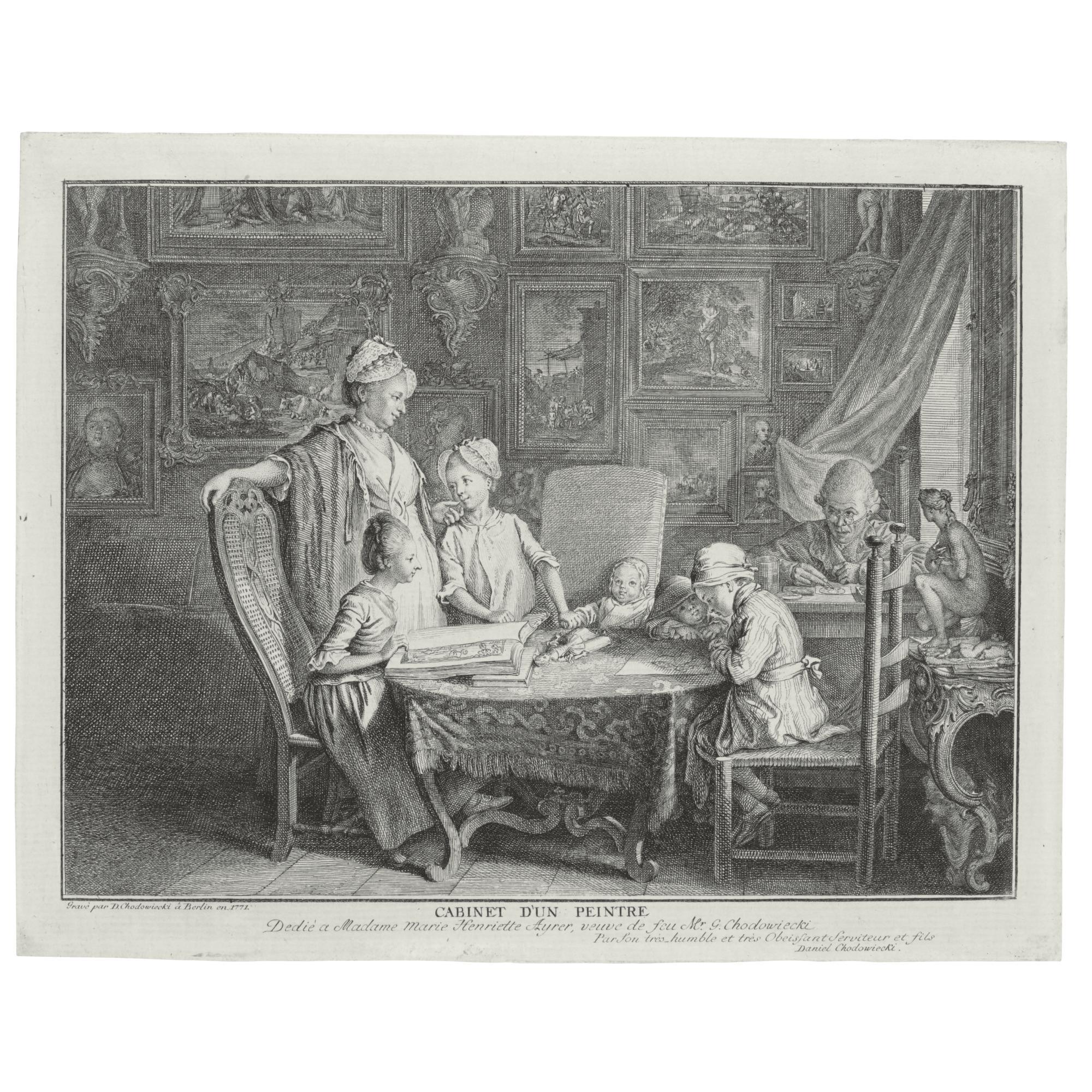 Daniel Nikolaus Chodowiecki - Cabinet D\'Un Peintre (Engelmann 75; Bauer 136)