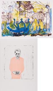 Daniel Richter - Konvolut von 2 Lithografien.