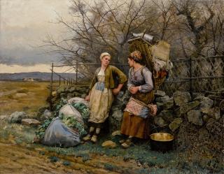 Daniel Ridgway Knight - American a Halt 