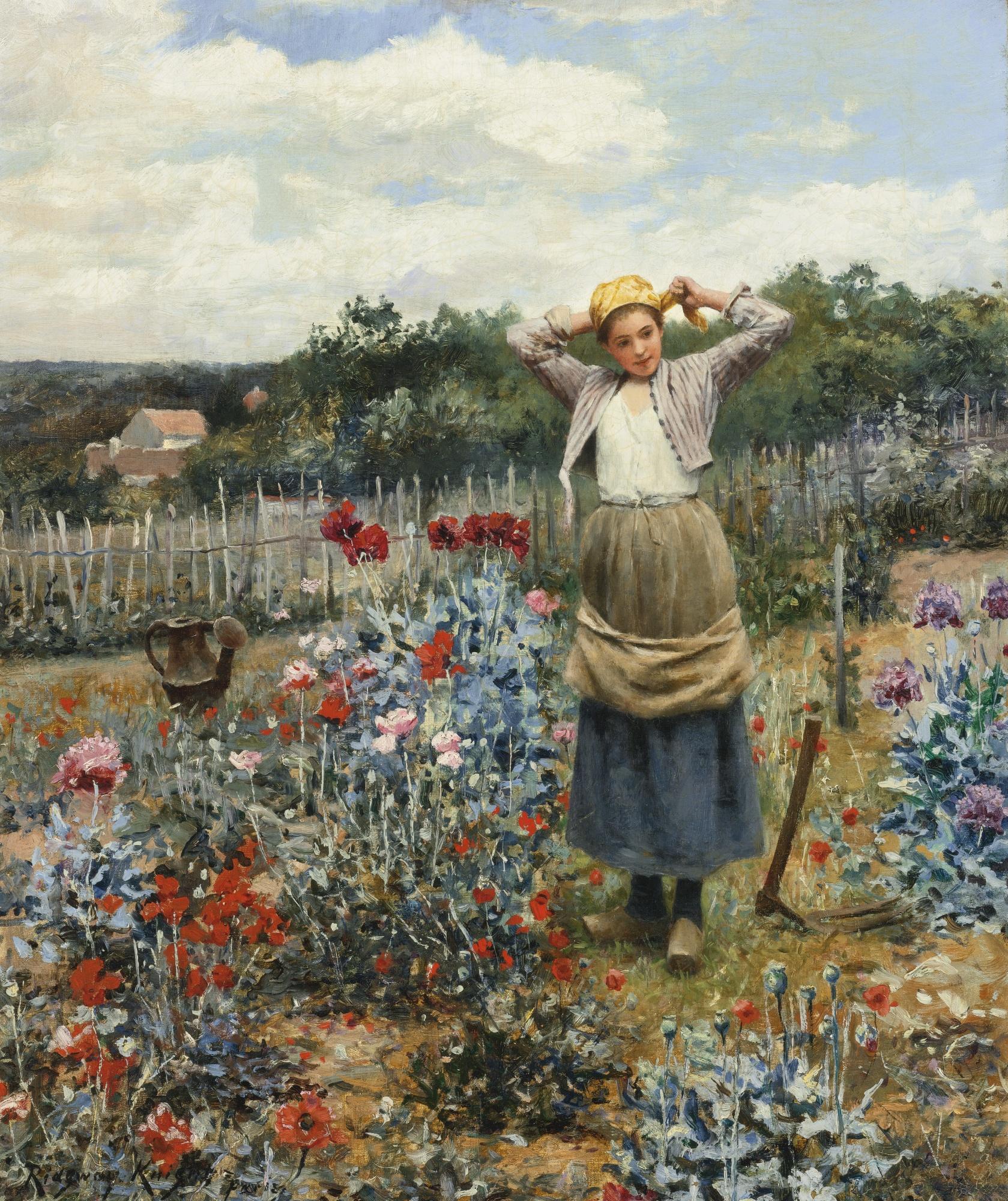 Daniel Ridgway Knight - American Tending The Garden