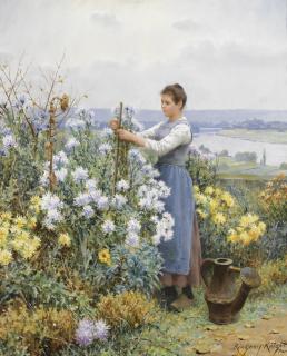 Daniel Ridgway Knight - Americanchrysanthemums