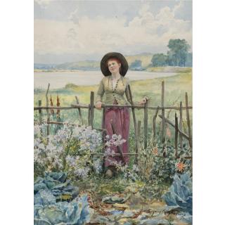 Daniel Ridgway Knight - Daydreaming