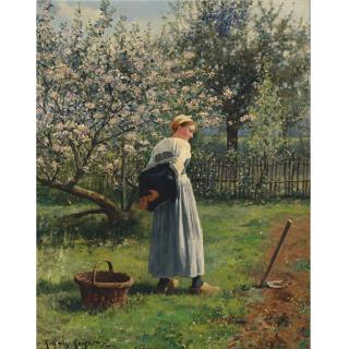 Daniel Ridgway Knight - In The Orchard