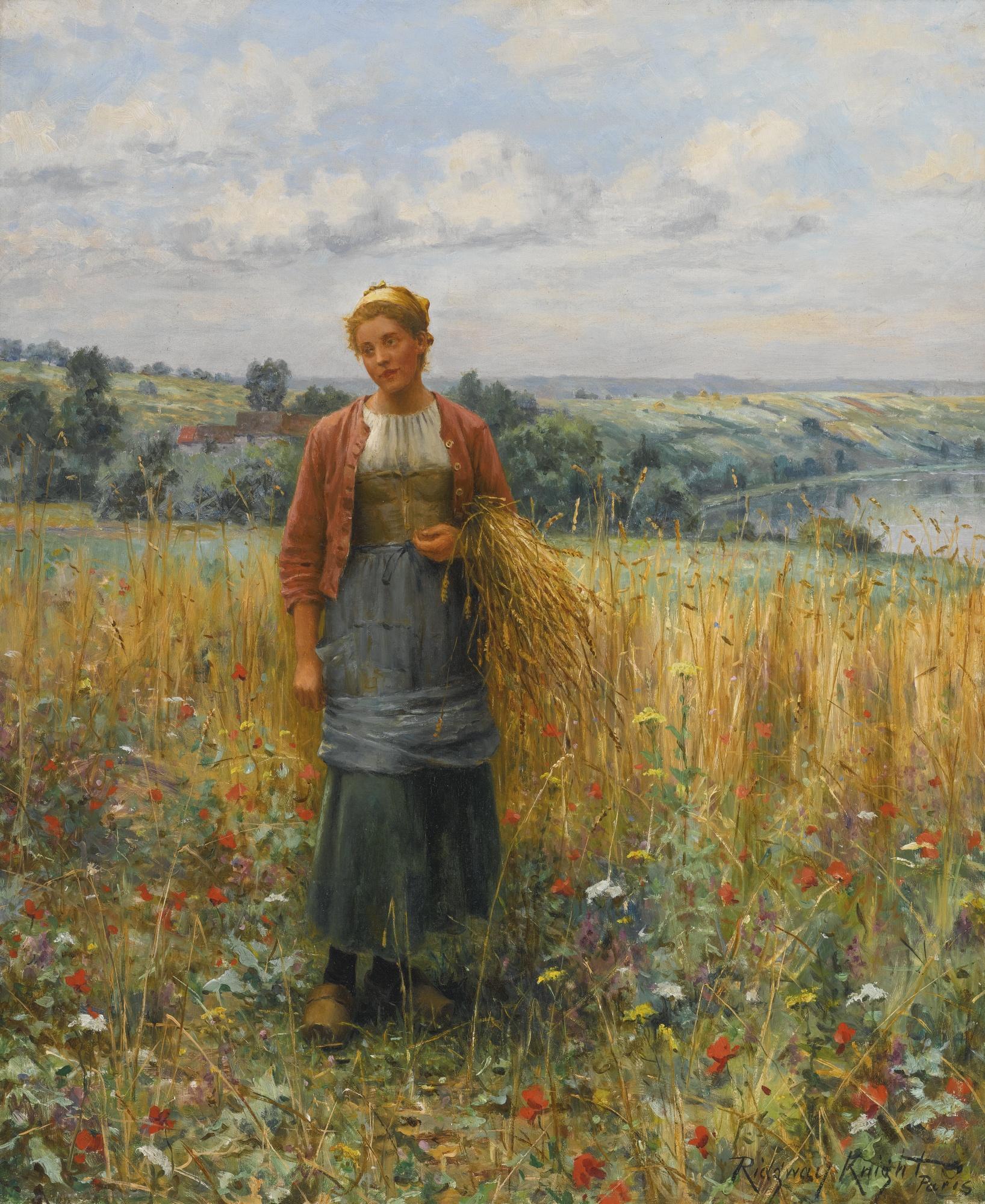 Daniel Ridgway Knight - Jeannine Gleaning