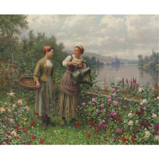 Daniel Ridgway Knight - Madeleine & Maria On The Terrace