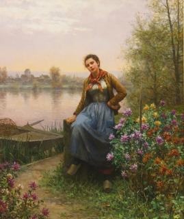Daniel Ridgway Knight - On The River\'S Edge