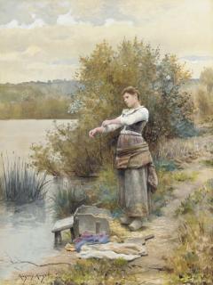 Daniel Ridgway Knight - The Laundress