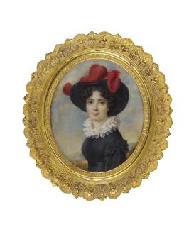 Daniel Saint - Portrait Of A Lady, Traditionally Identified As Madamoiselle Exelmans, Circa 1825