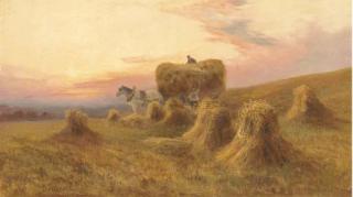 Daniel Sherrin - Gathering Hay At Dusk