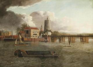 Daniel Turner - Battersea Bridge from Cheyne Walk