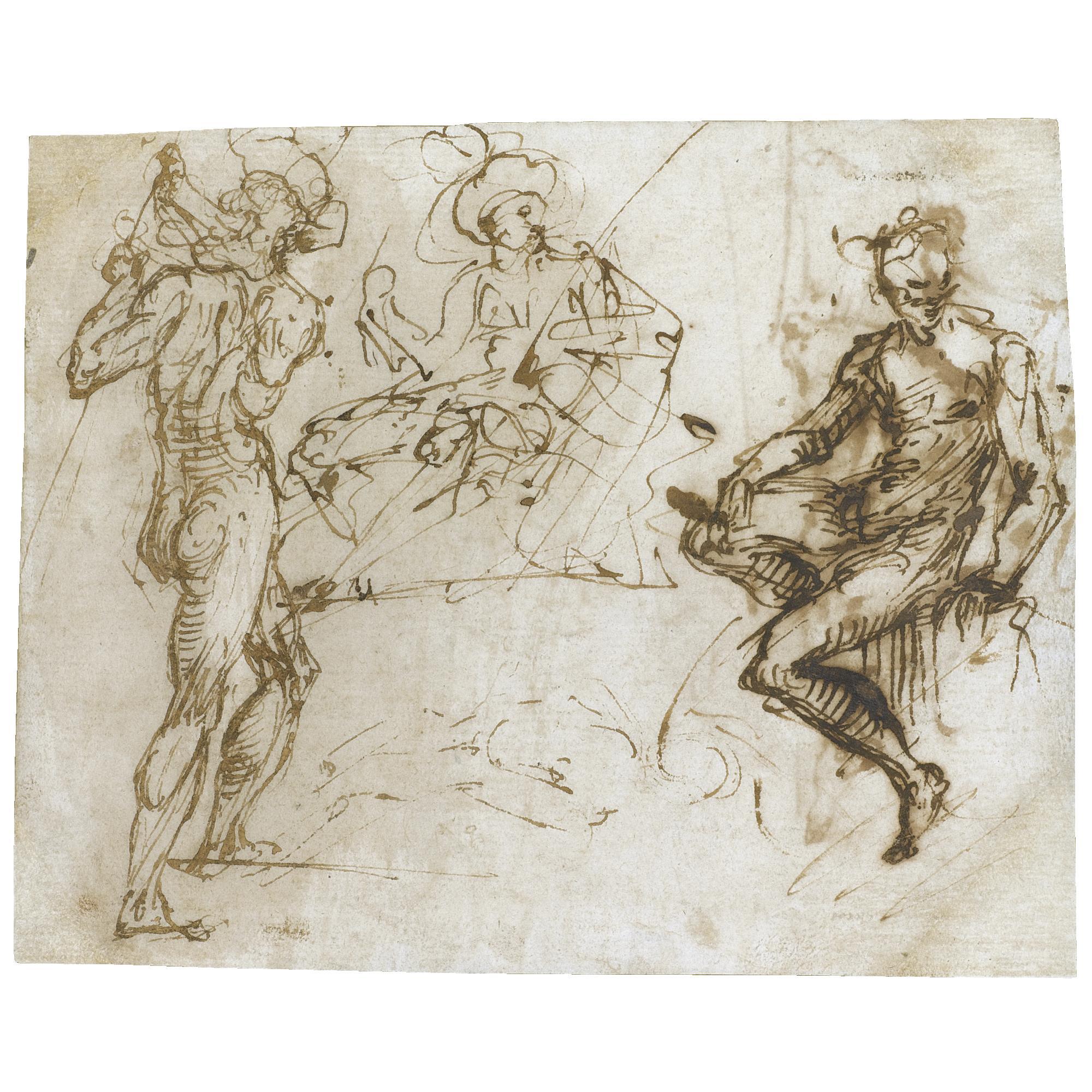Daniele Crespi - Sheet Of Figure Studies