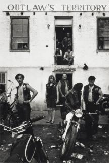 Danny Lyon - Club house during the Columbus run, Dayton, Ohio, 1966