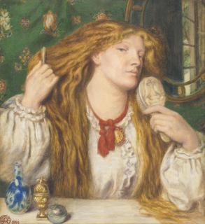 Dante Gabriel Rossetti - A woman combing her hair; Fanny Cornforth