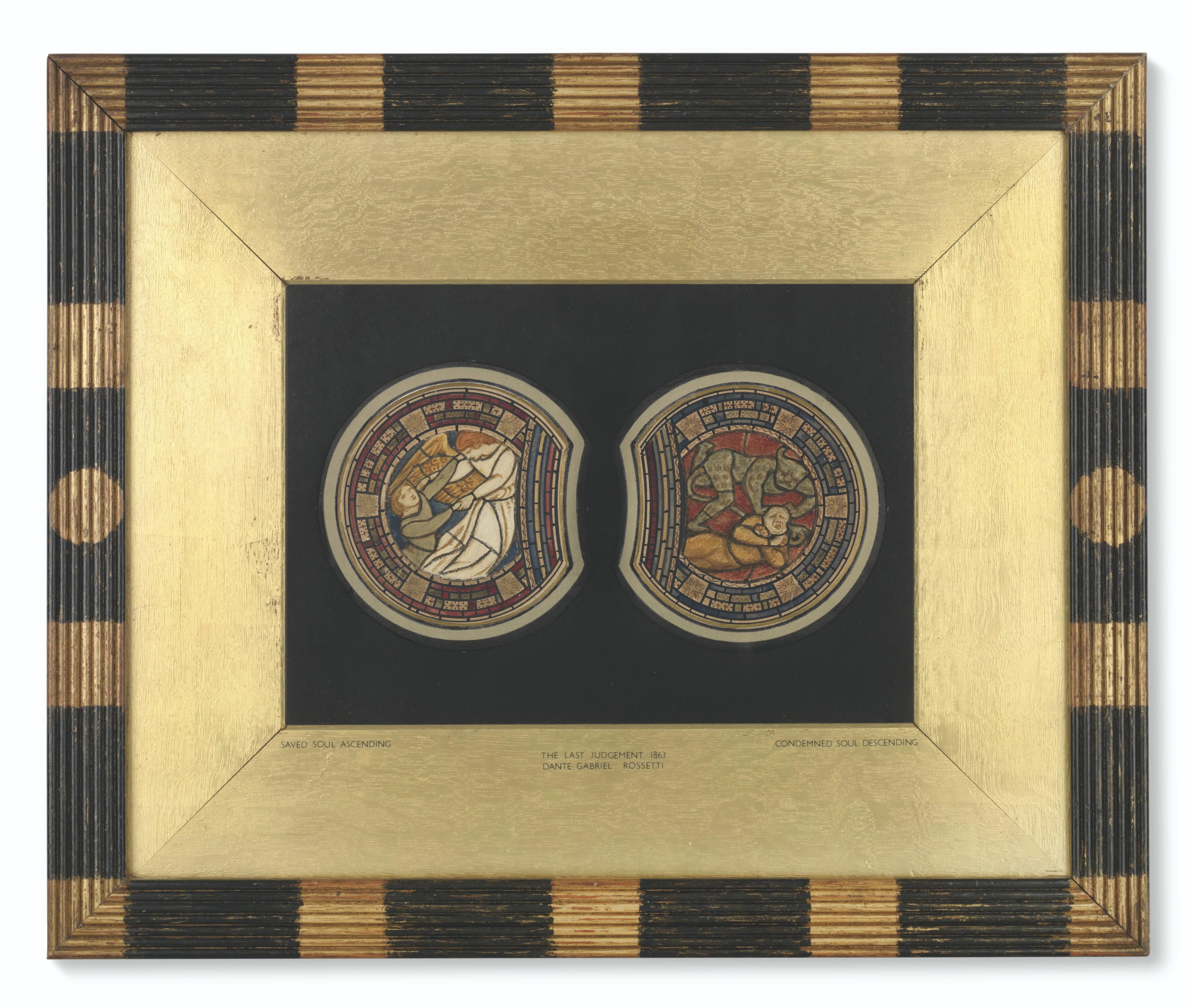 Dante Gabriel Rossetti - Designs For Stained Glass: The Last Judgement: Saved Soul Ascending; And Condemned Soul Descending