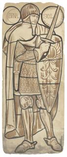 Dante Gabriel Rossetti - Joshua, a design for stained glass