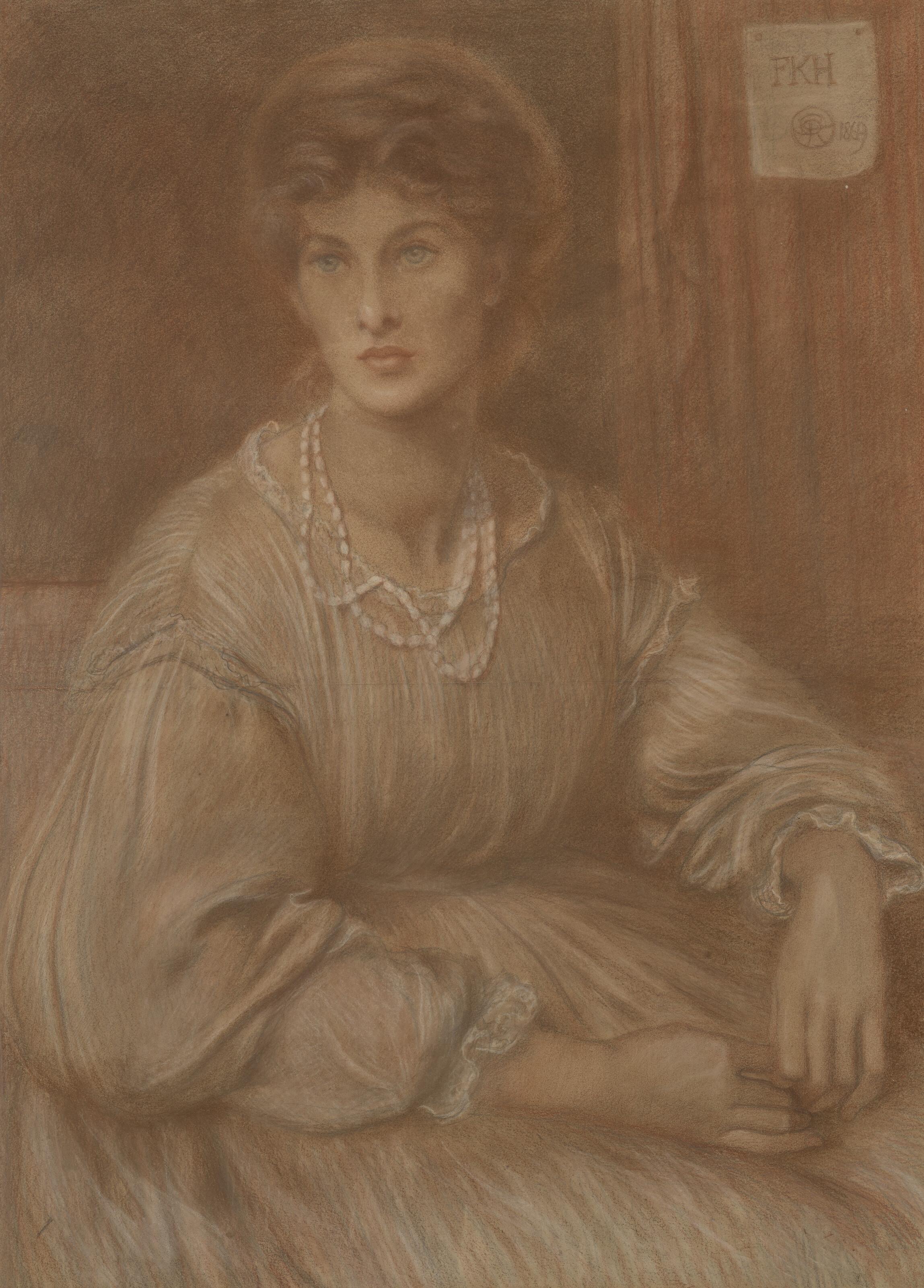 Dante Gabriel Rossetti - Portrait of Mrs Charles Howell, half-length
