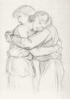 Dante Gabriel Rossetti - Sketch Of Lovers For The Blessed Damozel