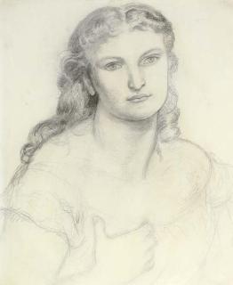 Dante Gabriel Rossetti - Study of A Young Woman, Bust Length, Facing Three-Quarters To The Right