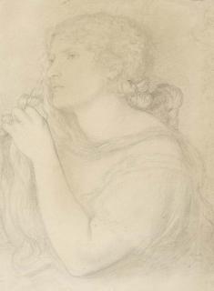 Dante Gabriel Rossetti - Study of Fanny Cornforth, half-length, for \'Fazio\'s Mistress\'