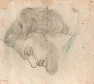 Dante Gabriel Rossetti - Study of Val Prinsep (?) as Sir Lancelot