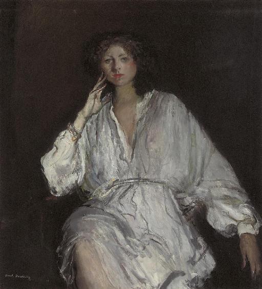 David Abercrombie Donaldson, R.S.A. - Annette in white